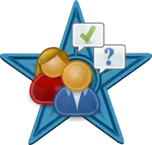Star showing two people talking