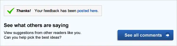Call to action 5: View feedback
