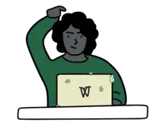 A person scratching their head in front of a laptop with bugs on it