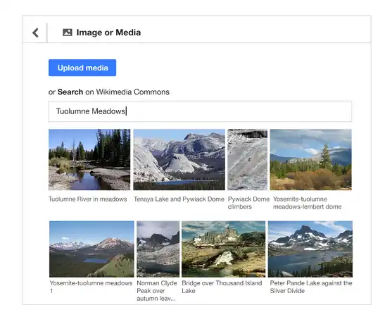 7. A user can Upload Media or Search commons.