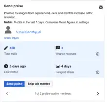 Design for a new Mentor dashboard module