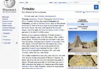 Nearby pages beta feature provides the blue button in the top right of the screen giving you the opportunity to explore nearby articles.