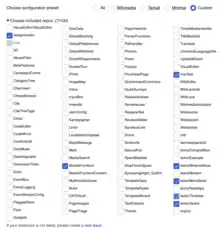 PatchDemo configuration presets for testing in MediaWiki