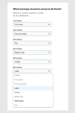 Proposed mockup for ranked STV voting