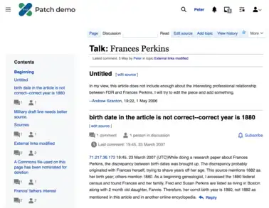  A screenshot showing prototype of Usability Improvements designs.