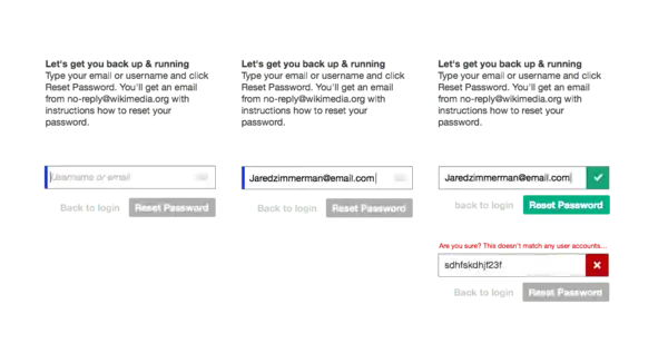 WMF DESIGN Password Reset mockup