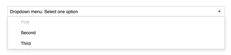 An example of a DropdownWidget