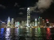 Hong Kong Harbor at night