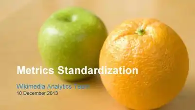 Metrics standardization (12/2013)