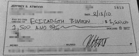 check with amount as numbers