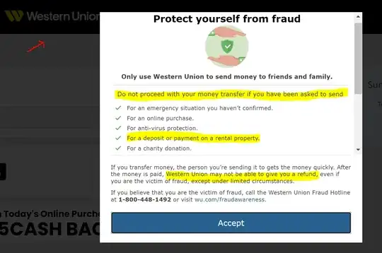 Do not use Western Union for rent deposits or rent payments