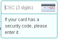 PayPal CSC capture field