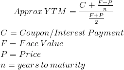 approx YTM
