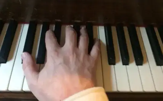 Hand shifted away from body