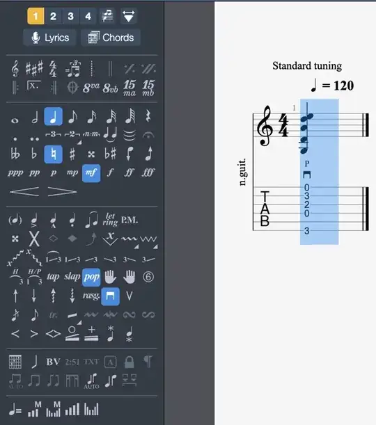 Guitar Pro screenshot of editor