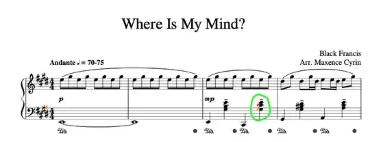 "Where Is My Mind?" m. 3, b. 4, LH
