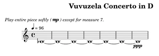 vuvuzela concerto in D