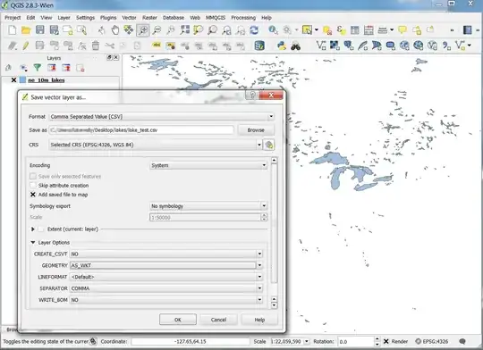 QGIS export shapefile to get coordinates in WKT