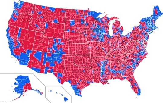 popular vote by county, 2012 U.S. presidential election