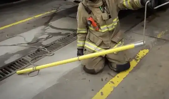Fireman's pike tied to a rope