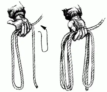 Packing the rope tangle-free