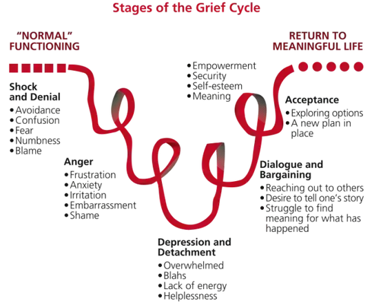 The Grieving Cycle, borrowed from blog.focus-mediation.co.uk