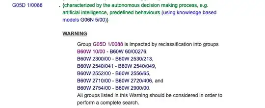 CPC listing for G05D1/0088