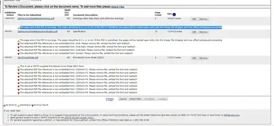 At the time of submitting it - got these issues