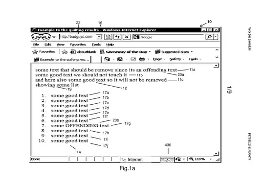 The page with the problematic text