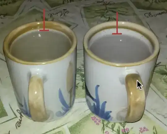 Same mugs after waiting an hour