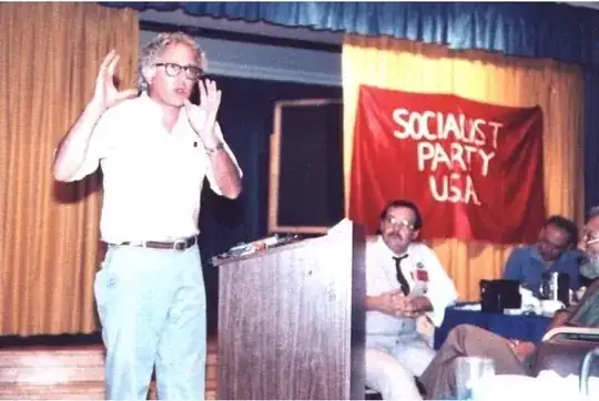 Sanders speaking at a meeting for the Socialist Party USA