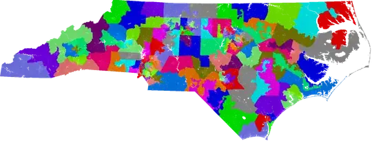 Picture of NC's jaggy rambling districts.