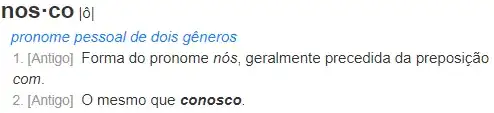 descrição do significado de "nosco"