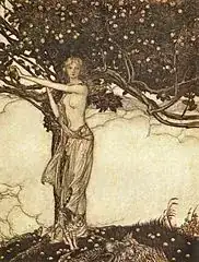 Freia, from Das Rheingold, with the tree of golden apples