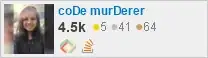 profile for coDe murDerer on Stack Exchange, a network of free, community-driven Q&A sites