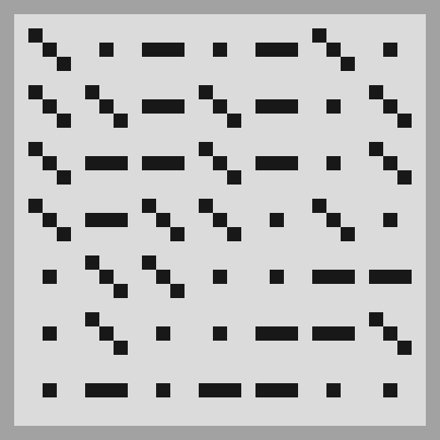 The Morse code I had written down, visible in text form below.