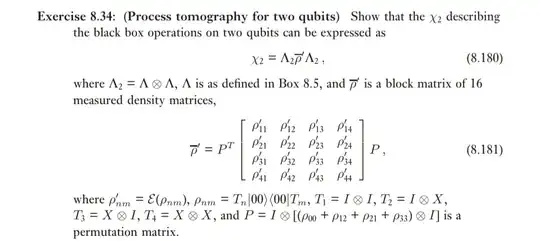 QPT for 2 qubit gate