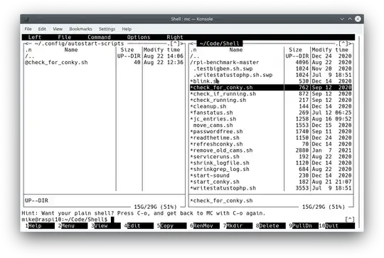 screenshot midnight commander
