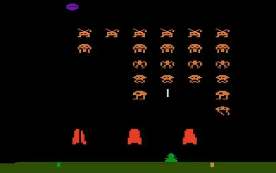 Space invaders in the Atari 2600