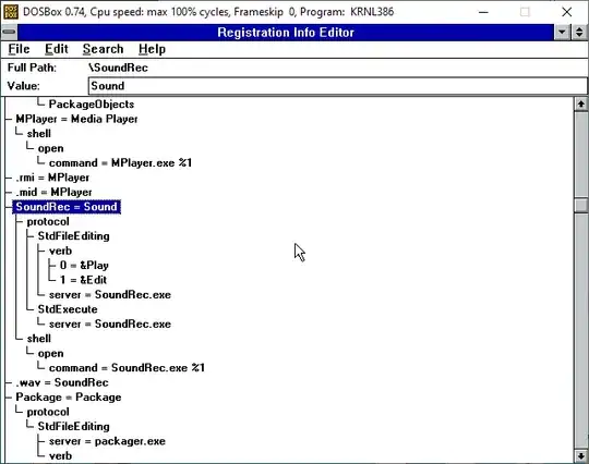 Windows 3.11 registry editor