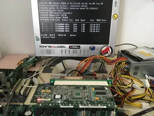Adaptec 2820SA connected to AGP (Bus:01)