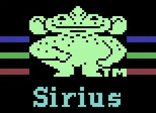 The Sirius Software, Inc. logo, showing a chubby, green, humanoid alien with a trademark symbol and the text "Sirius" underneath.