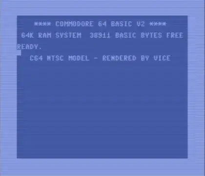C64 NTSC model rendered by VICE emulator