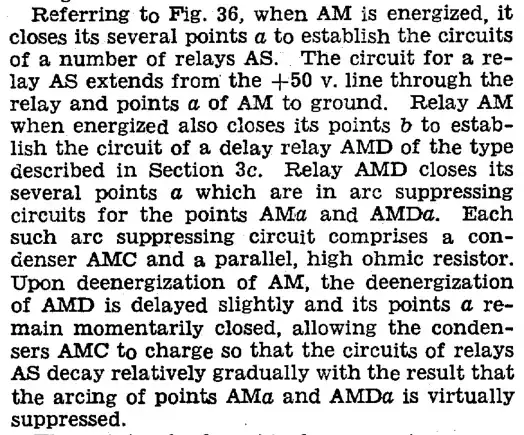 Text about arc suppression