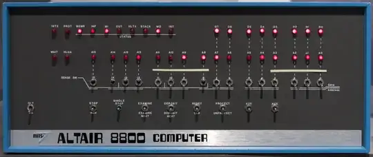 Altair 8800 front panel