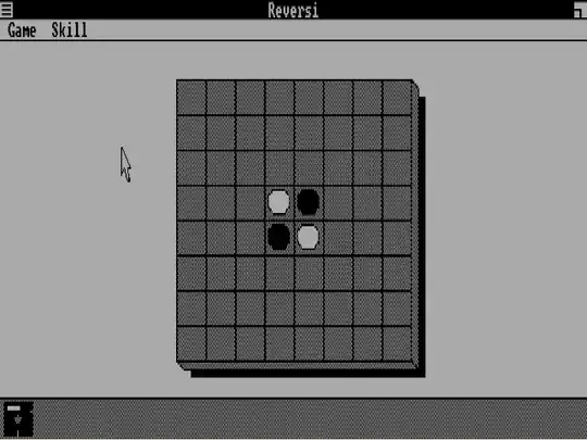 Reversi in 640×200 mode on CGA