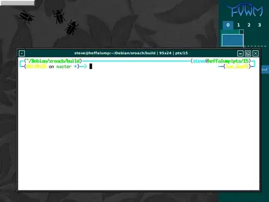 xroach running on Debian 10 with FVWM