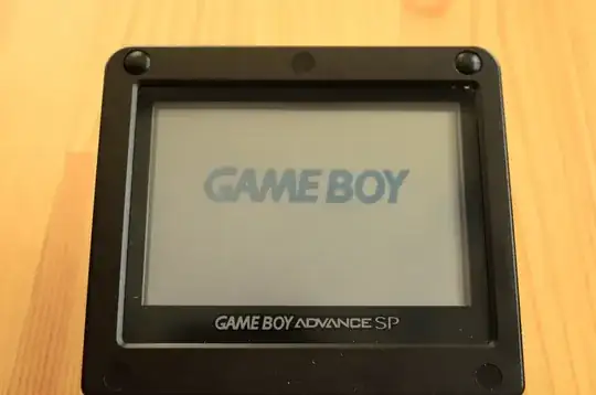 Game Boy Advance SP with no cartridge
