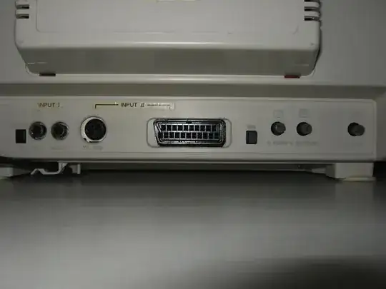 Rear of Philips CM8833 Monitor