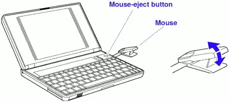 HP Omnibook 800 Mouse, from 1996 manual